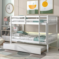 Lightsey twin over twin bunk bed with trundle harriet bee shop bed frame